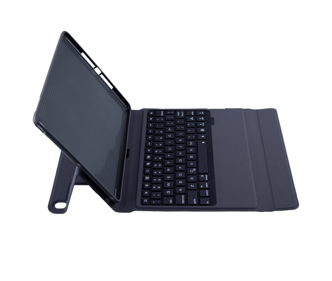 Husa Loomax tip mapa, tastatura Bluetooth, pentru iPad Pro  9.7-inch, cu 7 culori si suport creion Apple, neagra