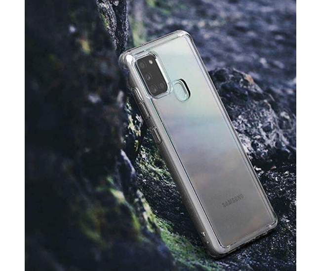 Husa Loomax de protectie pentru Samsung A21 S, silicon subtire, 2 mm, transparent