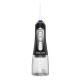 Irigator oral Lila Care, portabil, USB, jet de apa dentar, 3 moduri, rezervor de apa impermeabil dinti, 4 capete inlocuibile, 320 ml, Negru