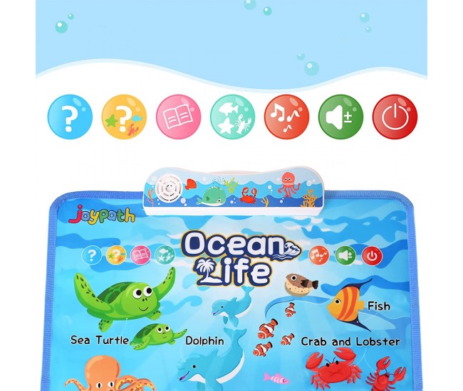 Jucarii interactive Karemi, jocuri educative audio in limba engleza, animalele din ocean, fara baterii incluse