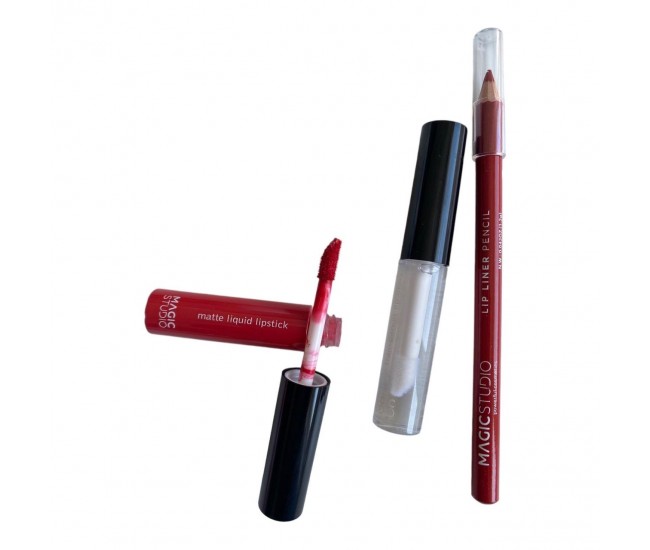 Kit ruj lichid cu creion de buze AQ-60749-1