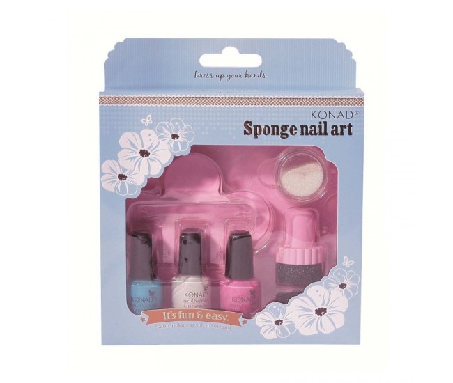 Konad set sponge set 3 - blue, pink