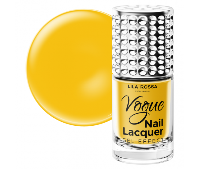 Lac de unghii, Lila Rossa, Vogue, gel effect, 10 ml,  Yellow