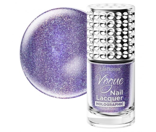Lac de unghii, Lila Rossa, Vogue, Holographic, 10 ml,  Aubrette