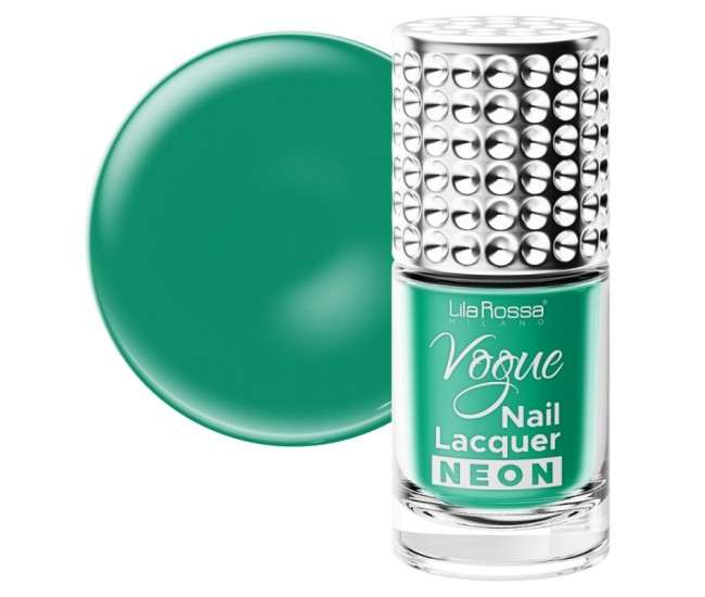 Lac de unghii, Lila Rossa, Vogue, Neon, 10 ml,  Tropic Green