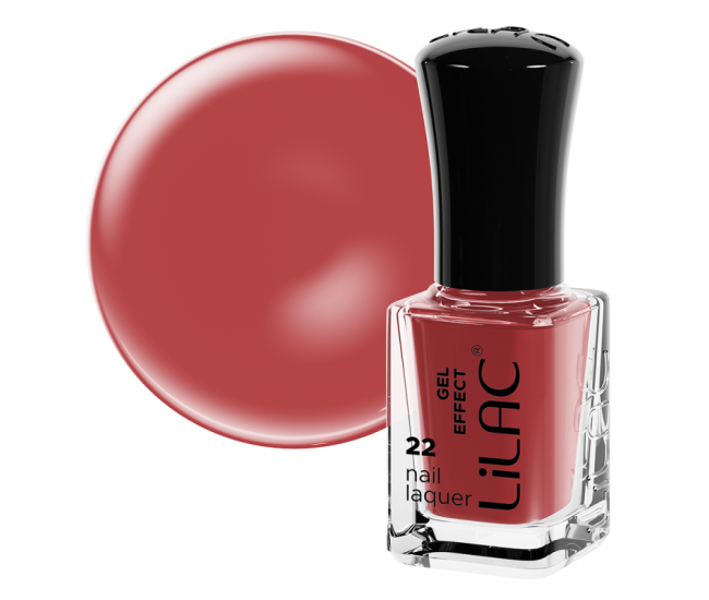 Lac de unghii Lilac, Gel Effect, 6 g, Bordeux Red
