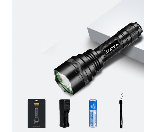 Lanterna Loomax, waterproof, led, de actiune, cu acumulator si incarcare USB, 11-10001