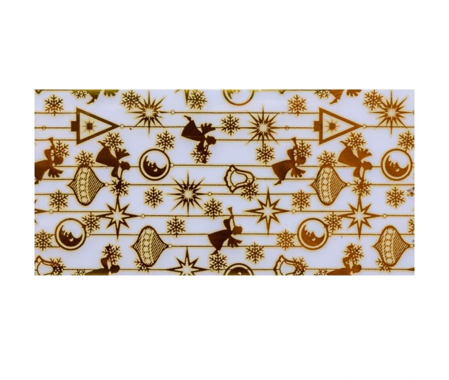 Set folii de transfer Lila Rossa, Gold Christmas Collection, 10 buc Set folii de transfer Lila Rossa, Gold Christmas Collection, 10 buc