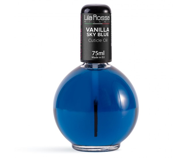 Ulei cuticule cu pensula, Lila Rossa, aroma Vanilla Sky Blue, 75 ml