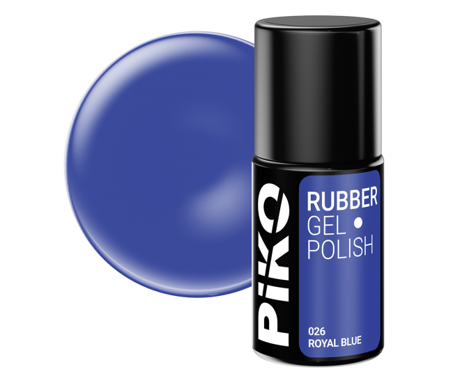 Oja semipermanenta Piko, Rubber, 7ml, 026  Royal Blue