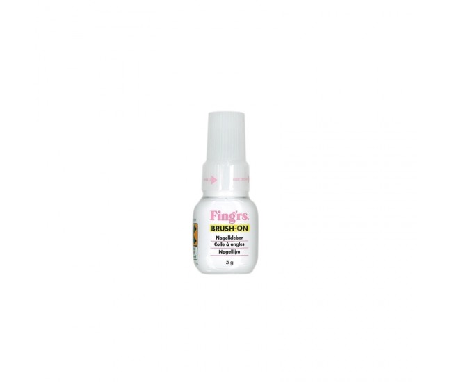 Lipici unghii false si tipsuri cu pensula Fing'rs, 5 ml, Made in Japan
