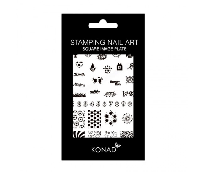 Matrita stampila unghii, Konad, square image plate 05