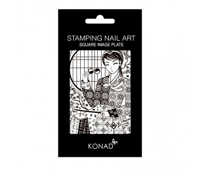 Matrita stampila unghii, Konad, square image plate 19