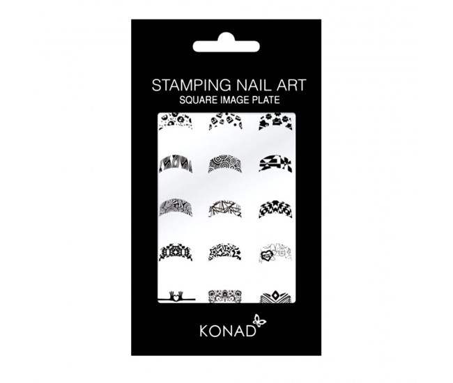 Matrita stampila unghii, Konad, square image plate 02 Matrita stampila unghii, Konad, square image plate 02