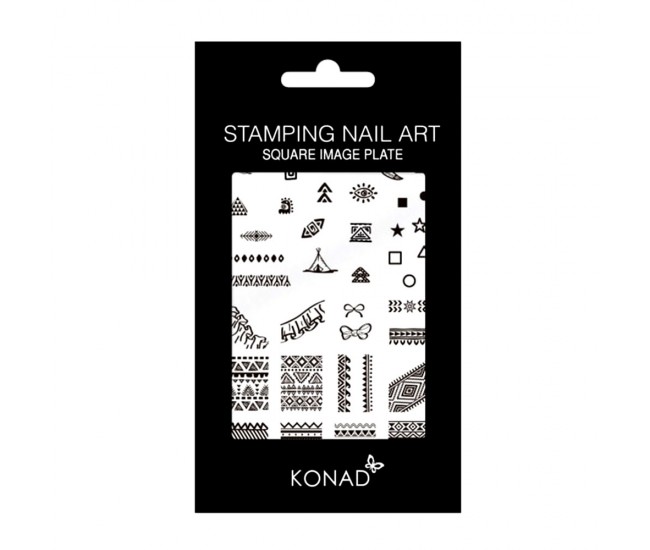 Matrita stampila unghii, Konad, square image plate 06