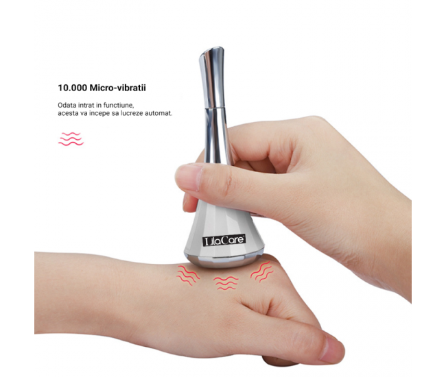 Mini dispozitiv de ridicare a fetei Lila Care, facial si lifting, cu microcurent, alb-gri