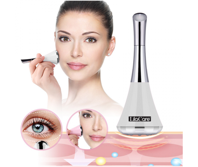 Mini dispozitiv de ridicare a fetei Lila Care, facial si lifting, cu microcurent, alb-gri