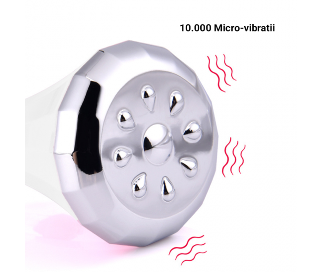 Mini dispozitiv de ridicare a fetei Lila Care, facial si lifting, cu microcurent, alb-gri
