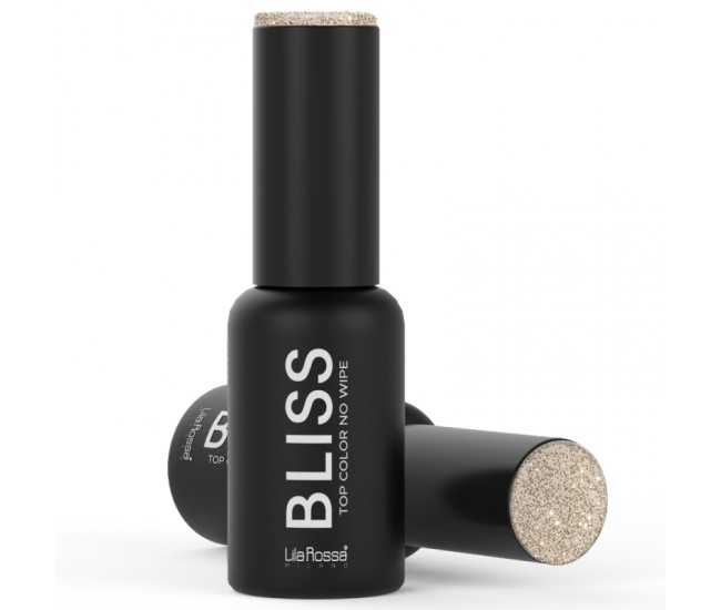 Oja semipermanenta Lila Rossa, Bliss glitter top color, gold, 7 ml