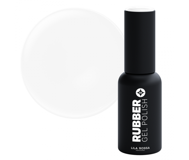 Oja semipermanenta, Lila Rossa, Rubber, 002 White lucios, 7 ml