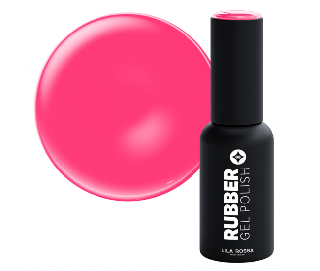 Oja semipermanenta, Lila Rossa, Rubber, 008 Pink, 7 ml