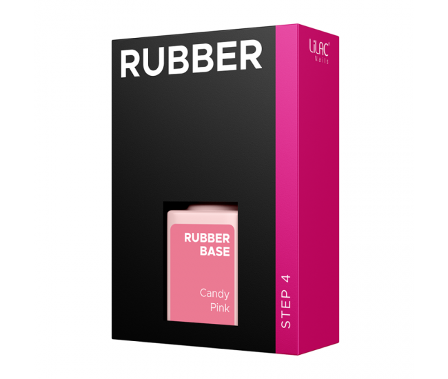 Oja semipermanenta Lilac Rubber Base Candy Pink, 6 g