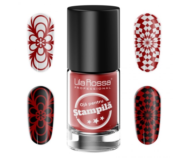 Oja Vogue pentru stampila, 6 ml, rosie