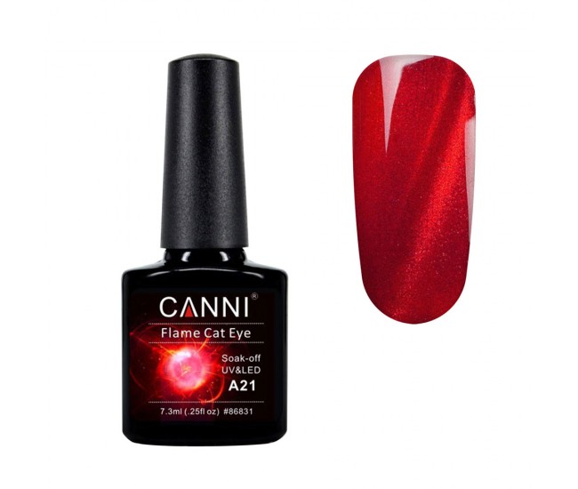 Oja semipermanenta Canni, 3D Flame Cat Eye, 7.3 ml, cod a21 Oja semipermanenta Canni, 3D Flame Cat Eye, 7.3 ml, cod a21