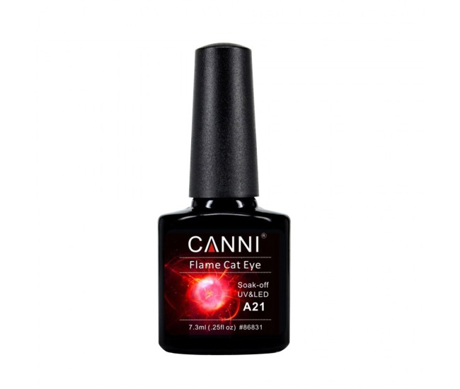 Oja semipermanenta Canni, 3D Flame Cat Eye, 7.3 ml, cod a21 Oja semipermanenta Canni, 3D Flame Cat Eye, 7.3 ml, cod a21
