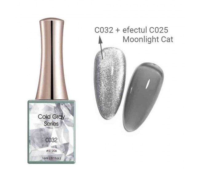 Oja semipermanenta Canni, Cold Gray, 16 ml, c032 Oja semipermanenta Canni, Cold Gray, 16 ml, c032