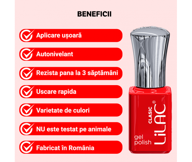 Oja semipermanenta Lilac, colectia Red colors, 6 g, 24, Cherry Red

