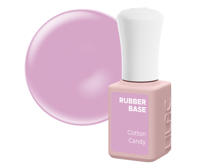 Oja semipermanenta Lilac Rubber Base, Cotton Candy, 6 g