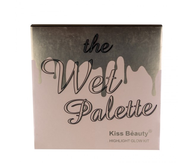 Paleta Iluminator si Contur Kiss Beauty, The Wet Palette