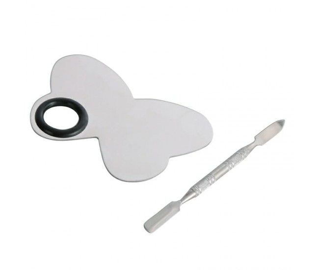 Paleta mixare fond de ten sau vopsele acrilice cu spatula, Lila Rossa fluture