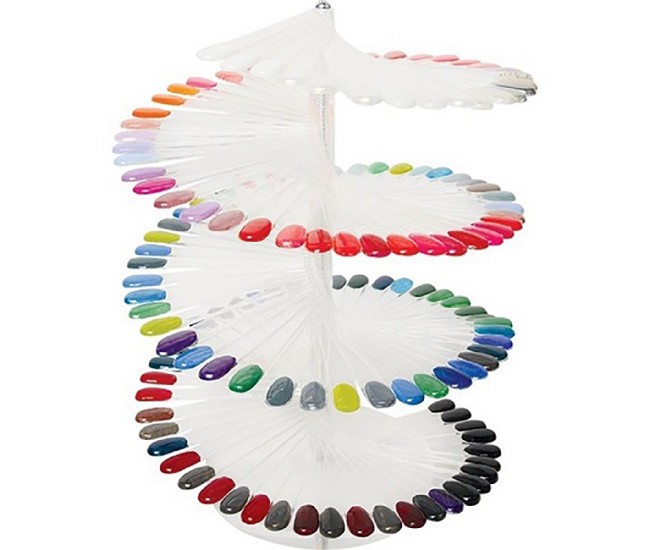 Paletar expunere culori, Display prezentare, spirala, 120 tipsuri, alb natur