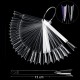 Paletar expunere culori, cu tipsuri unghii false 50 culori, Transparent