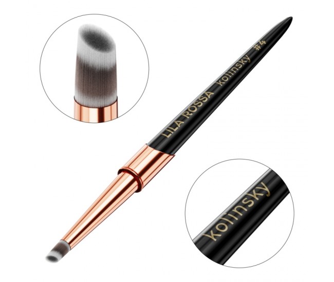 Pensula unghii Slant Ombre Lila Rossa VIP Premium Kolinsky #4