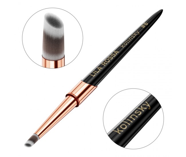 Pensula unghii Slant Ombre Lila Rossa VIP Premium Kolinsky #6