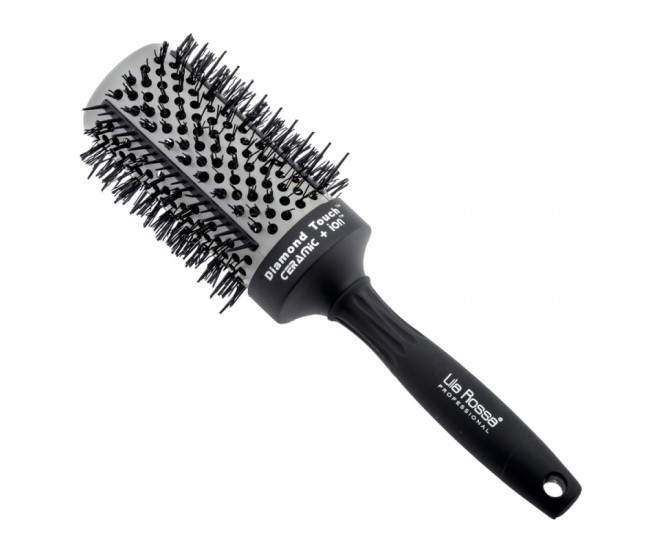 Perie profesionala Lila Rossa Diamond Touch, din ceramica, neagra, dt53