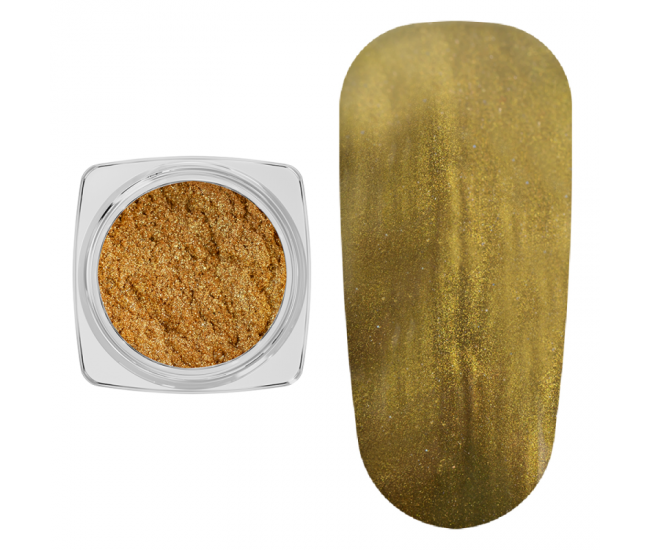 Pigment holografic cu efect de oglinda, cu aplicator, 2 g, gold