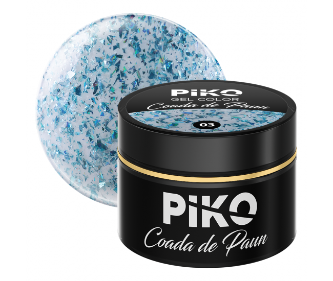 Gel UV color Piko, Coada de paun, 5g, model 03