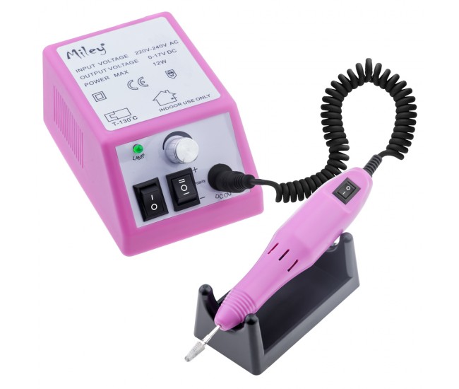Pila electrica, freza unghii pentru incepatori, Miley, roz, 14.000 rpm, 12 W Pila electrica, freza unghii pentru incepatori, Miley, roz, 14.000 rpm, 12 W