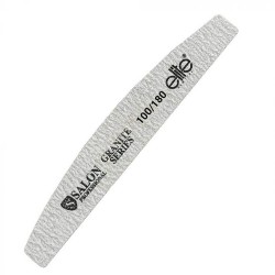 Pila unghii Salon Professional, refolosibila, semiluna, gri, granulatie 100/180 Pila unghii Salon Professional, refolosibila, semiluna, gri, granulatie 100/180