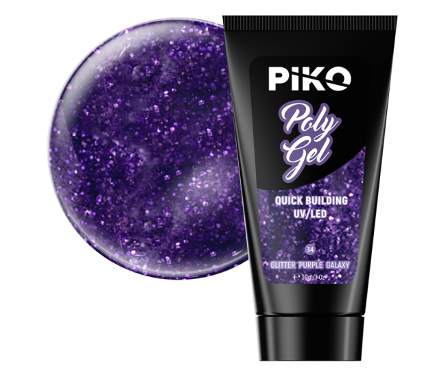 Piko Polygel 34 Glitter Purple Galaxy