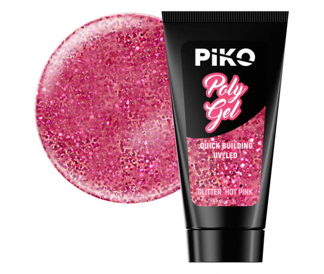 Piko Polygel 36 Glitter Hot Pink