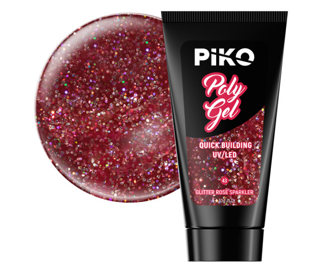 Piko Polygel 43 Glitter Rose Sparkler