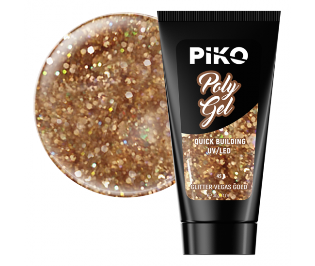 Piko Polygel 45 Glitter Vegas Gold