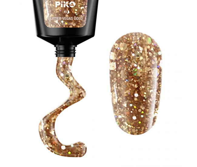 Piko Polygel 45 Glitter Vegas Gold