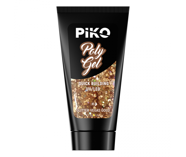 Piko Polygel 45 Glitter Vegas Gold