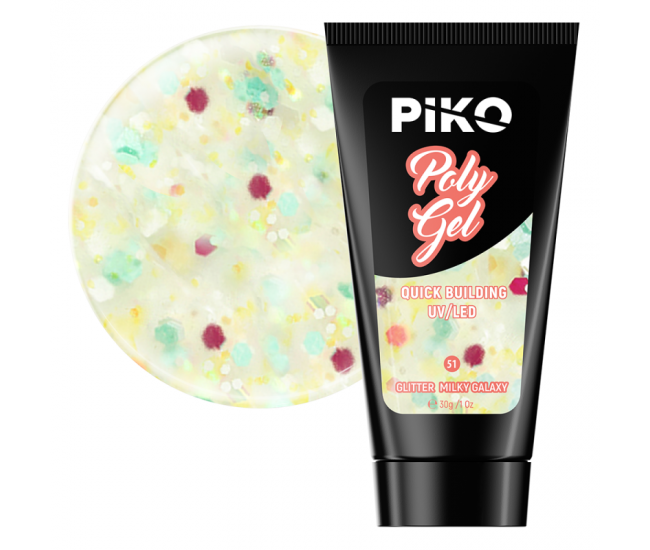 Piko Polygel 51 Glitter Milky Galaxy